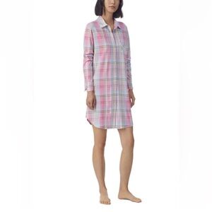 Lauren Ralph Lauren Black Label Plaid Sleep Shirt Pajama Top XL